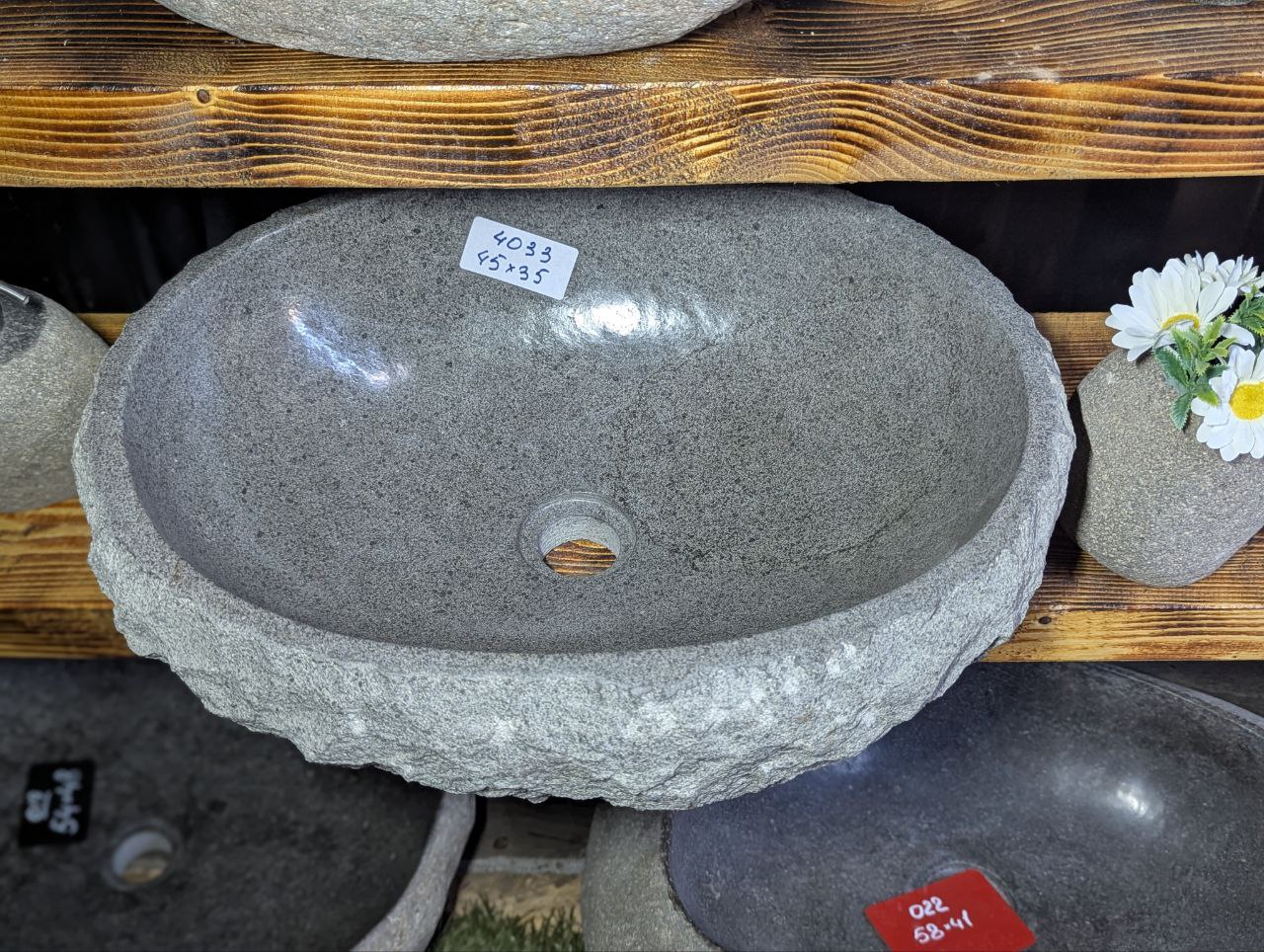 Раковина из речного камня 4033-4535