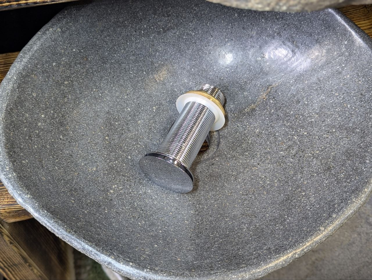 комплекст донный клапан и сифон для столешницы с накладной раковиной