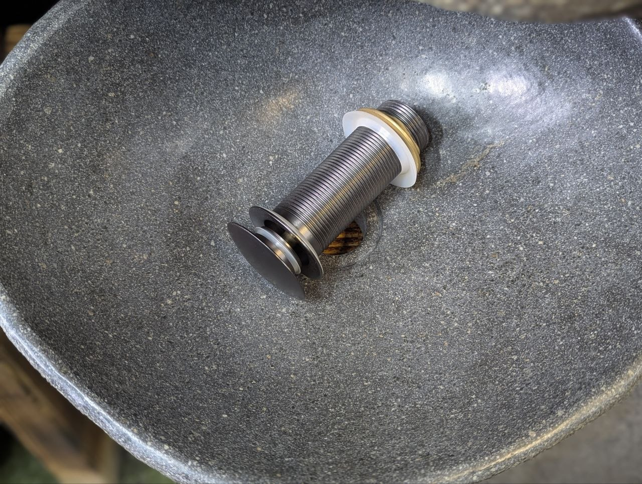 комплекст донный клапан и сифон для столешницы с накладной раковиной