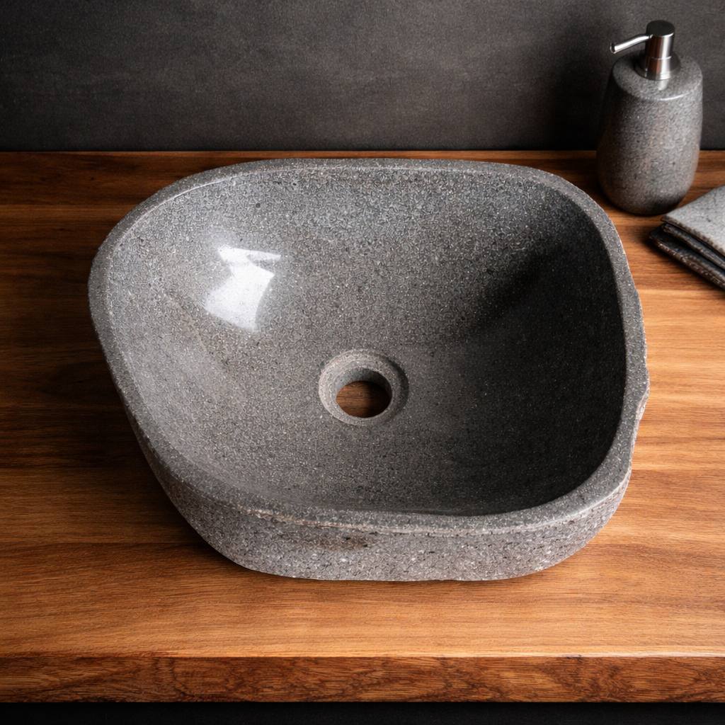 Прямоугольная каменная раковина