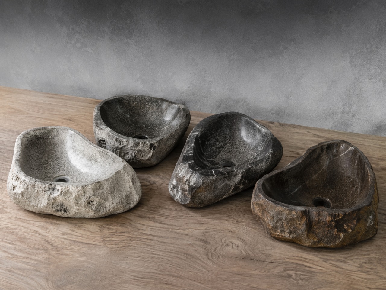 Оттенки и природные текстуры раковин из речного камня